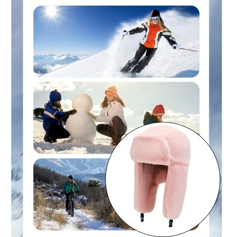Winter Hunting Hat with Clasp Coldproof Winter Hat Cycling Earflap Hat