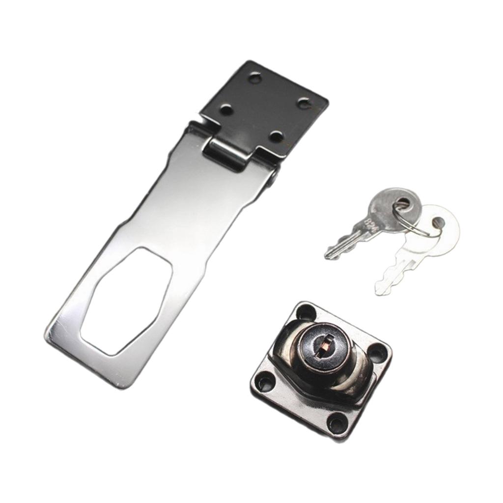 Industrial Locking Hasp Security Door Clasp Lock Safety Padlock Hasp Heavy Duty Safety Hasps with Key for Household