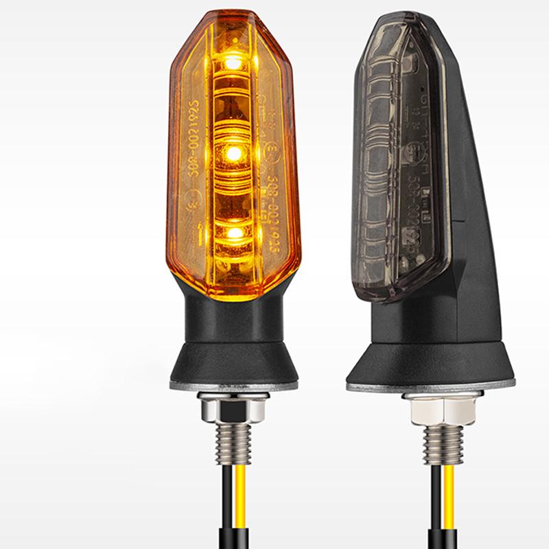 2pcs Motorcycle LED Turn Signal Lights 8mm Mini Amber Flashing Light Blinker Turn Signal Lamp 12V Moto Indicator Accessories