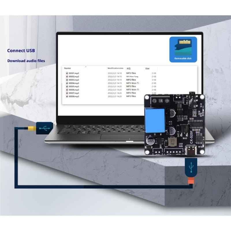 MP3 Voice Decoders Board For Embedded Systems Featuring Serial Communication And Energy Efficient Design