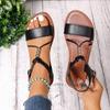 2026 New Style Round Toe Flat Sandals Summer Fashion Solid Color Round Head  Ankle Buckle Comfortable Casual Sandals for Women
