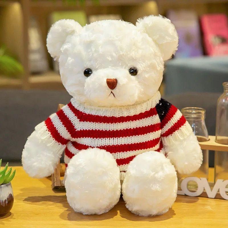Cozy Sweater Wearing Teddy Bear Plush Toys Dressing Bears Cloth Doll Valentine's Day Gift Children's Gift