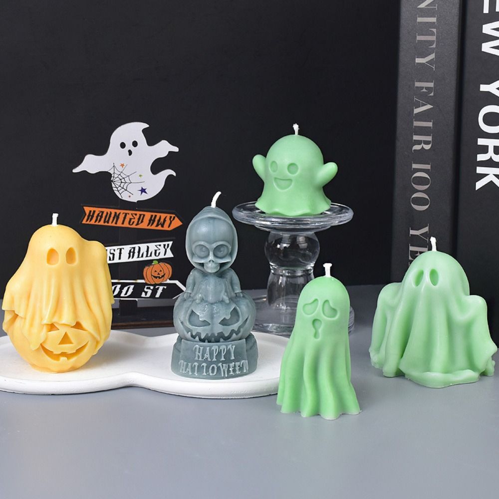 Creativity Silicone Ghost Candle Mold DIY Craft Home Decor Art Wax Mould Handmade Decoration Crafts