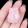 Amethyst Tiger Eye Owl Mini Ornament - Crystal Agate Carved Animal Decor