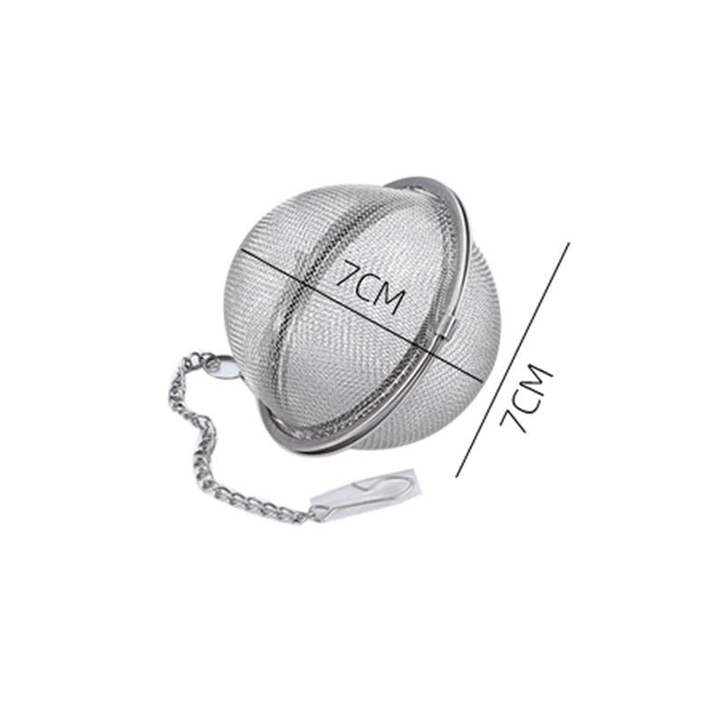 4 Sizes New 304 Stainless Steel Tea Infuser Reusable Spice Strainer Sphere Locking Teaware Sieve Novel Kitchen Accessories