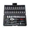 46pcs Socket Ratchet Car Repair Tool Wrench Set Head Ratchet Pawl Socket Spanner Screwdriver Professional Metalworking Tool Kit