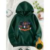 Women's Casual Hooded Sweatshirt with Fun Halloween Print, Loose Comfortable Pullover Top for Autumn & Winter