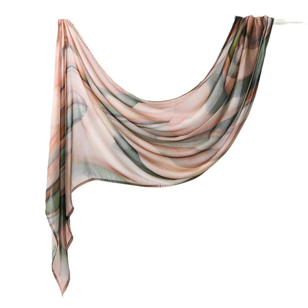 New Trending Hot Selling Items for 2026 Luxury Women Fashion Summer Printing Polyester Head Scarfs Souvenir Gift Items Head Wrap