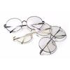 Übergroße runde Metall-Blaulichtfilter-Lesebrille für Damen und Herren, klare Gläser, Vintage-Brille, Presbyopie, Große Computerbrille