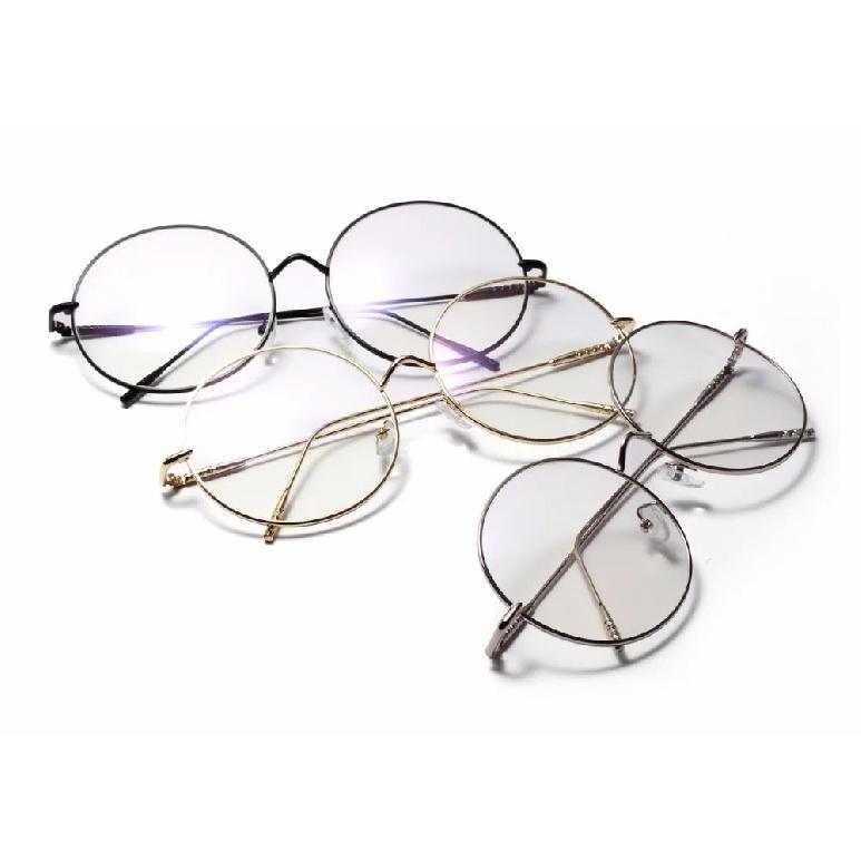 Übergroße runde Metall-Blaulichtfilter-Lesebrille für Damen und Herren, klare Gläser, Vintage-Brille, Presbyopie, Große Computerbrille