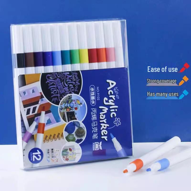 Washable Acrylic Marker Pen Set for Kids - Art and Journaling Supplies