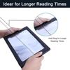 A4 Size 3X Magnifying Glass 4 LED Lights Full Page Reading Magnifier  Knitting