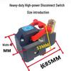 Universal Pure Copper Car Battery Disconnect Switch, 12V/24V for Positive/Negative Terminals - Ideal for Cars and Trucks.