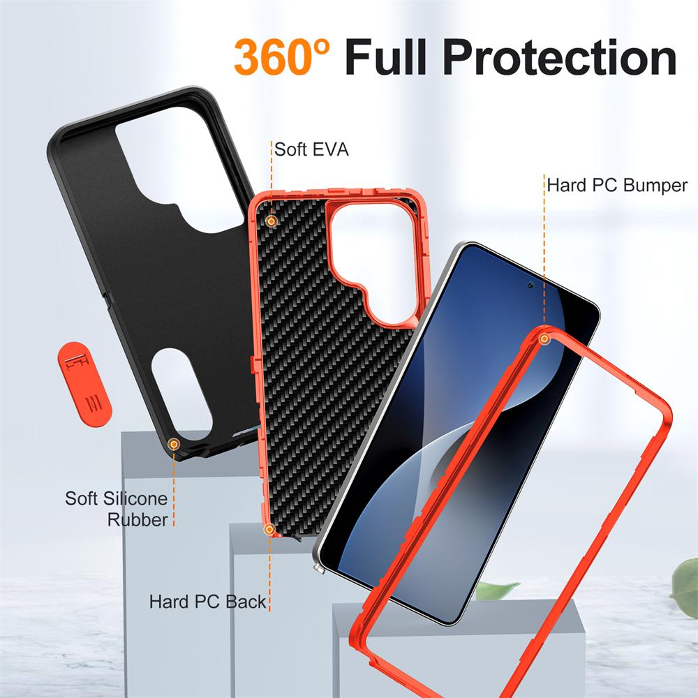 3IN1 Shockproof Stand Holder Phone Case For Samsung S26 S25 S24 Plus Ultra A54 A56 Heavy Duty Rugged Hybrid Military Cover Funda