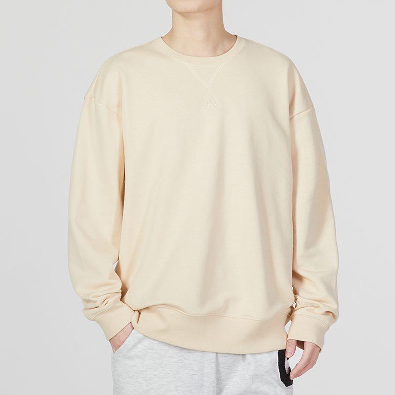 Adidas Sweatshirts Men's Khaki Crew Neck Moderate Regular HY3403