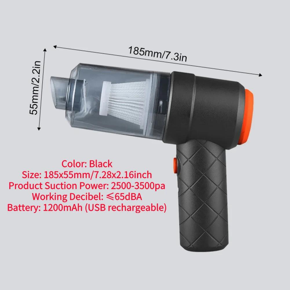 6 In 1 Car Vacuum Cleaner 3500PA Strong Suction Blowing Suction Car Cleaner Mini Handheld Cleaner for Car Home Keyboard Cleaning