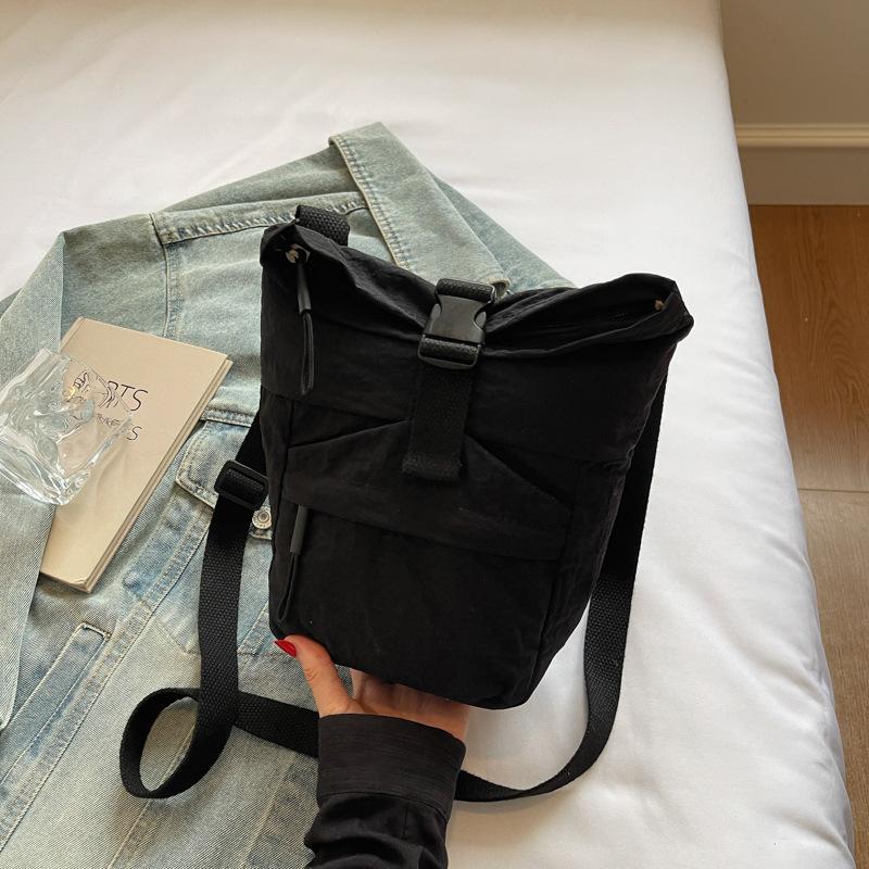 

Cloth bag women s summer new fashion versatile shoulder messenger bag popular bucket bag чёрный
