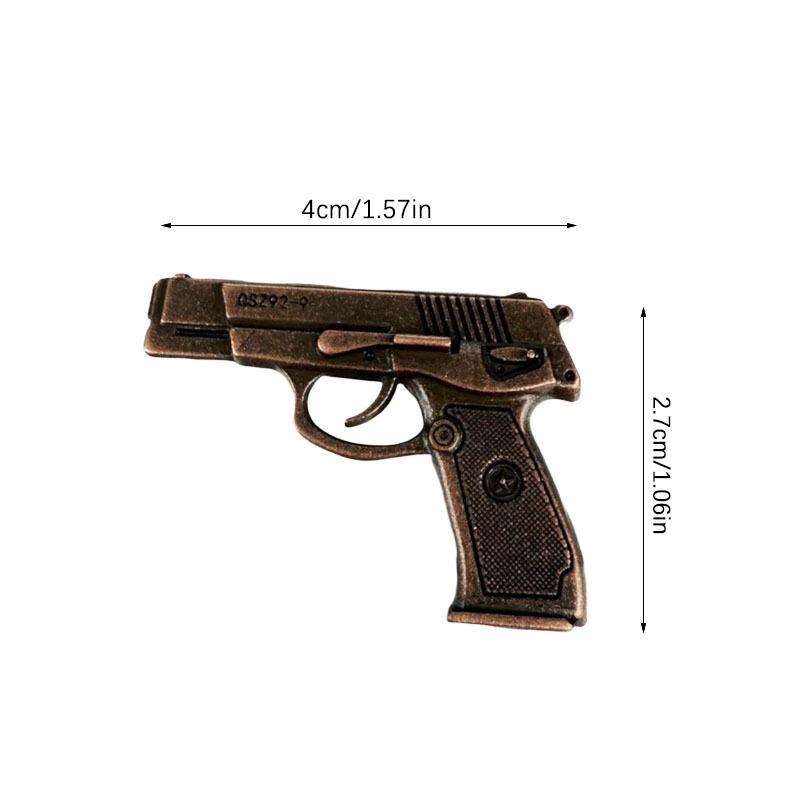1/12 Dollhouse Mini Simulation Revolver Pistol Model For Action Figure Soldier Scene Decoration Doll House Diorama Photo Props