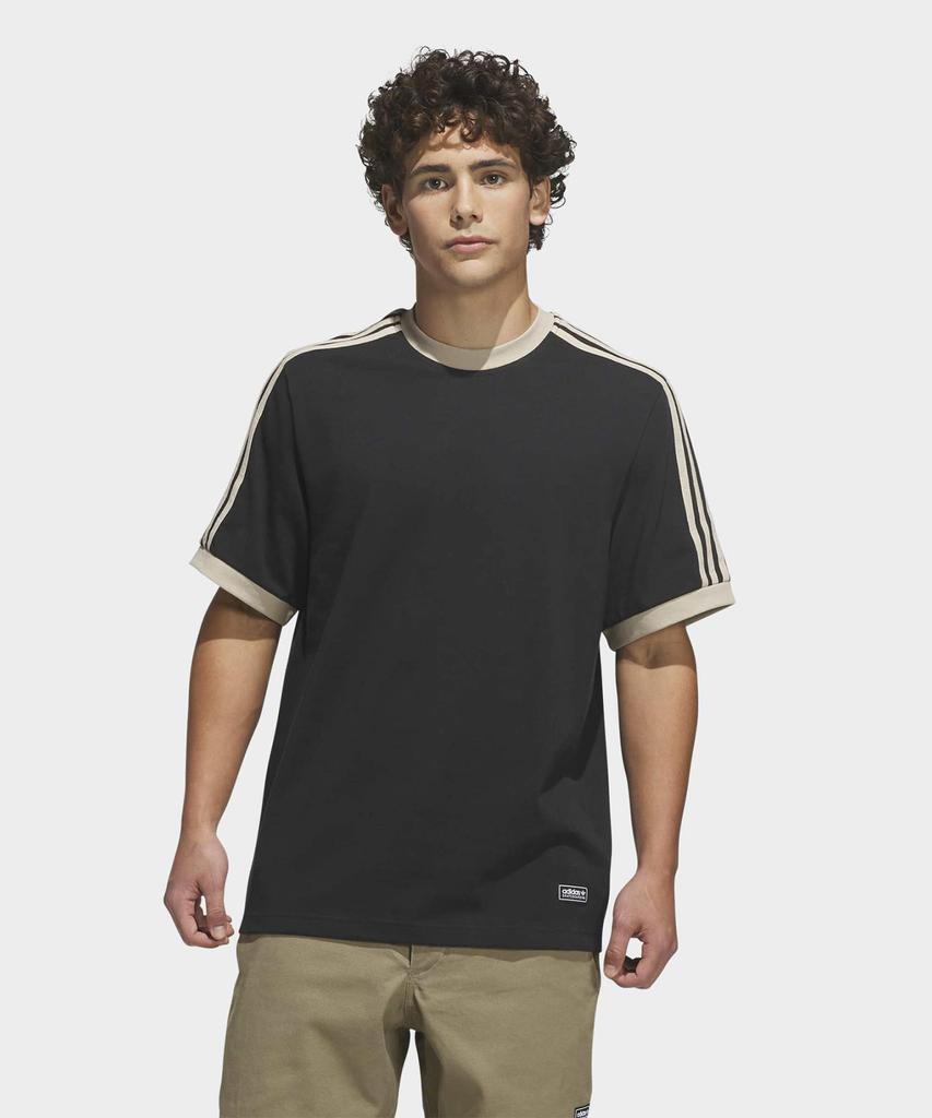 ADIDAS Skateboarding Ringer T-Shirt - Black:Khaki / Ks4343