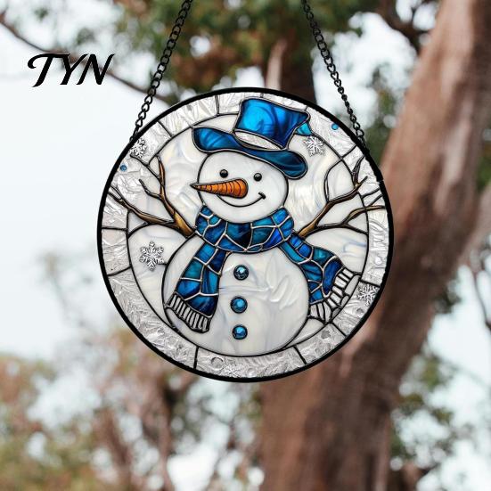 Seasonal Decorative Disc Retro Halloween Pendant, Ghost/Bat/Spider Web/Pumpkin Head Print, Door Handle Welcome Sign Vintage Acrylic Hanging