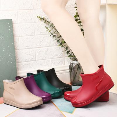 Fashion Women's Waterproof and Non-slip Rubber Shoes Rain Shoes