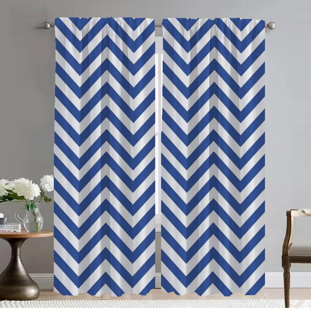 

Затемняющие шторы для камеры Геометрические узоры Полиэстер Хэллоуин Украшение Шторы Детская комната Гостиная Штора Перегородка W50xH70cmx2pcs-CL