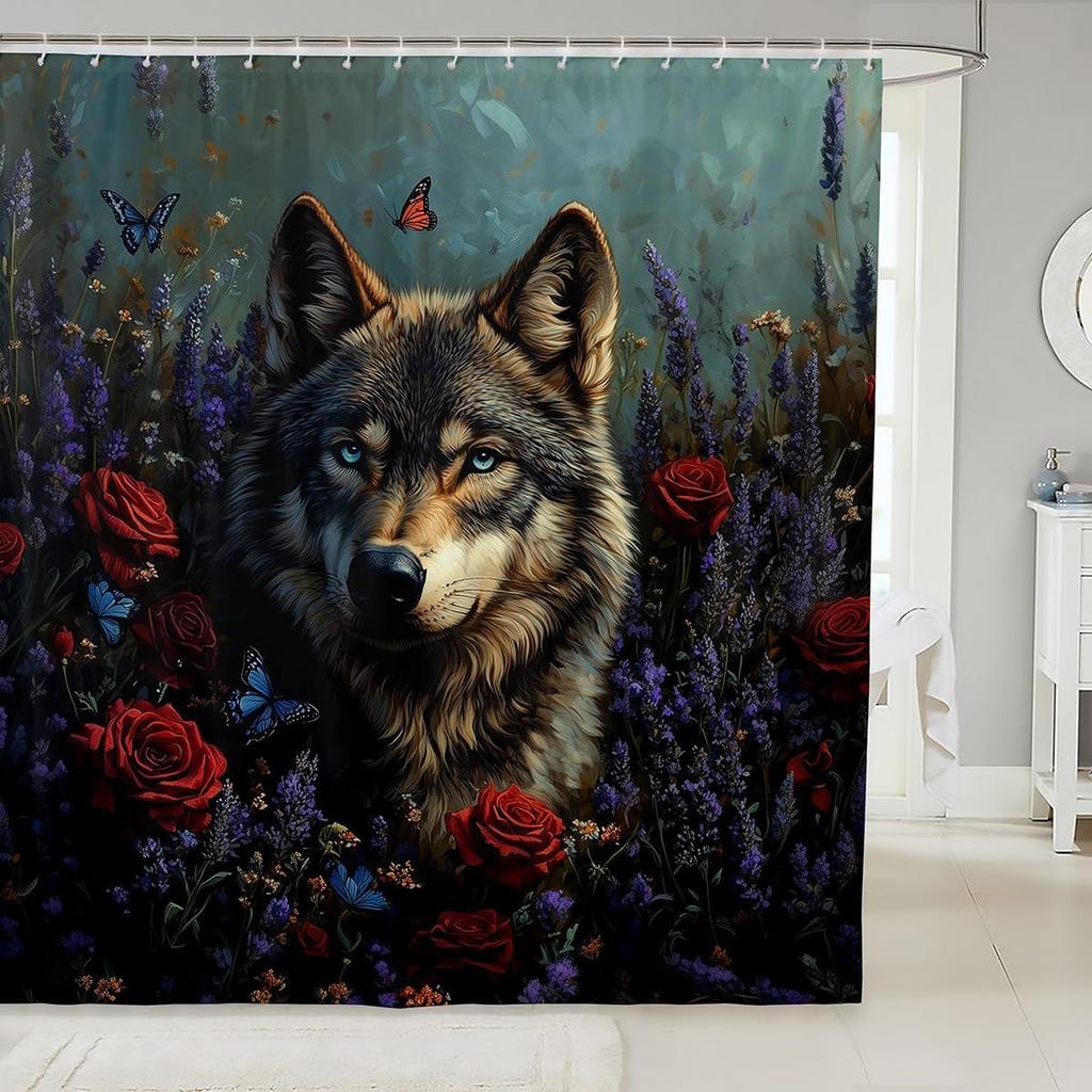 Cowboy Boots Woman Lshower Curtain Colorful Cowgirl Boots Bathroom Shower Curtain Sets,Stars Glitter Decorations Fabric Shower