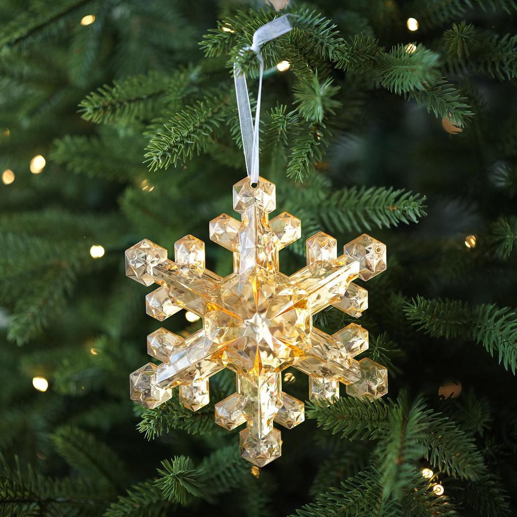 Colorful Acrylic Gem Snowflake Christmas Tree Ornament