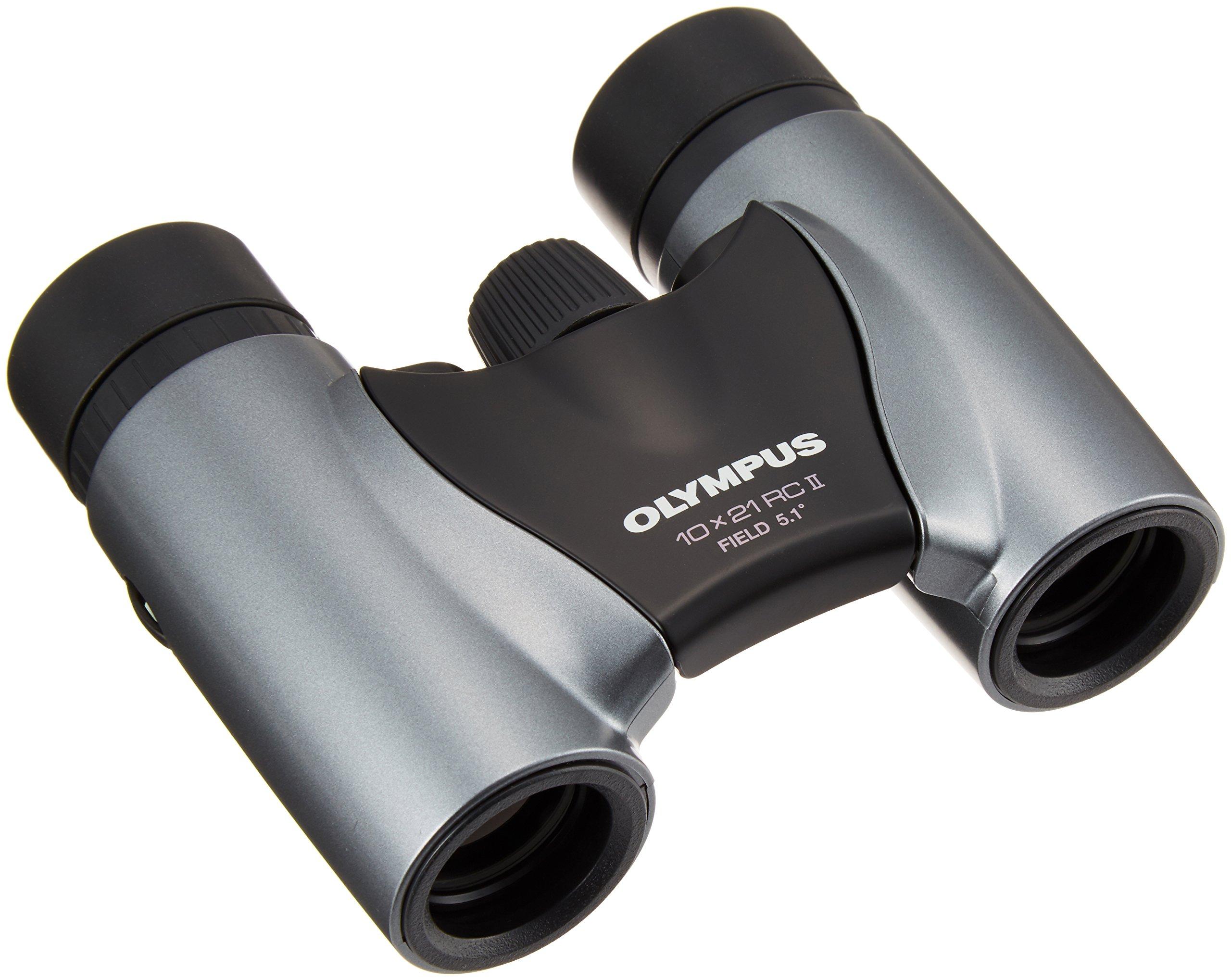 

Olympus 10x21 RCII Roof Prism Dark Compact and Lightweight Binoculars, Silver,
