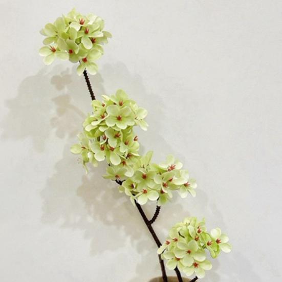 Artificial Pear Blossom Branches Fake Silk Long Stem Plum Peach Plants for Spring Indoor Party Wedding Home Table Decoration