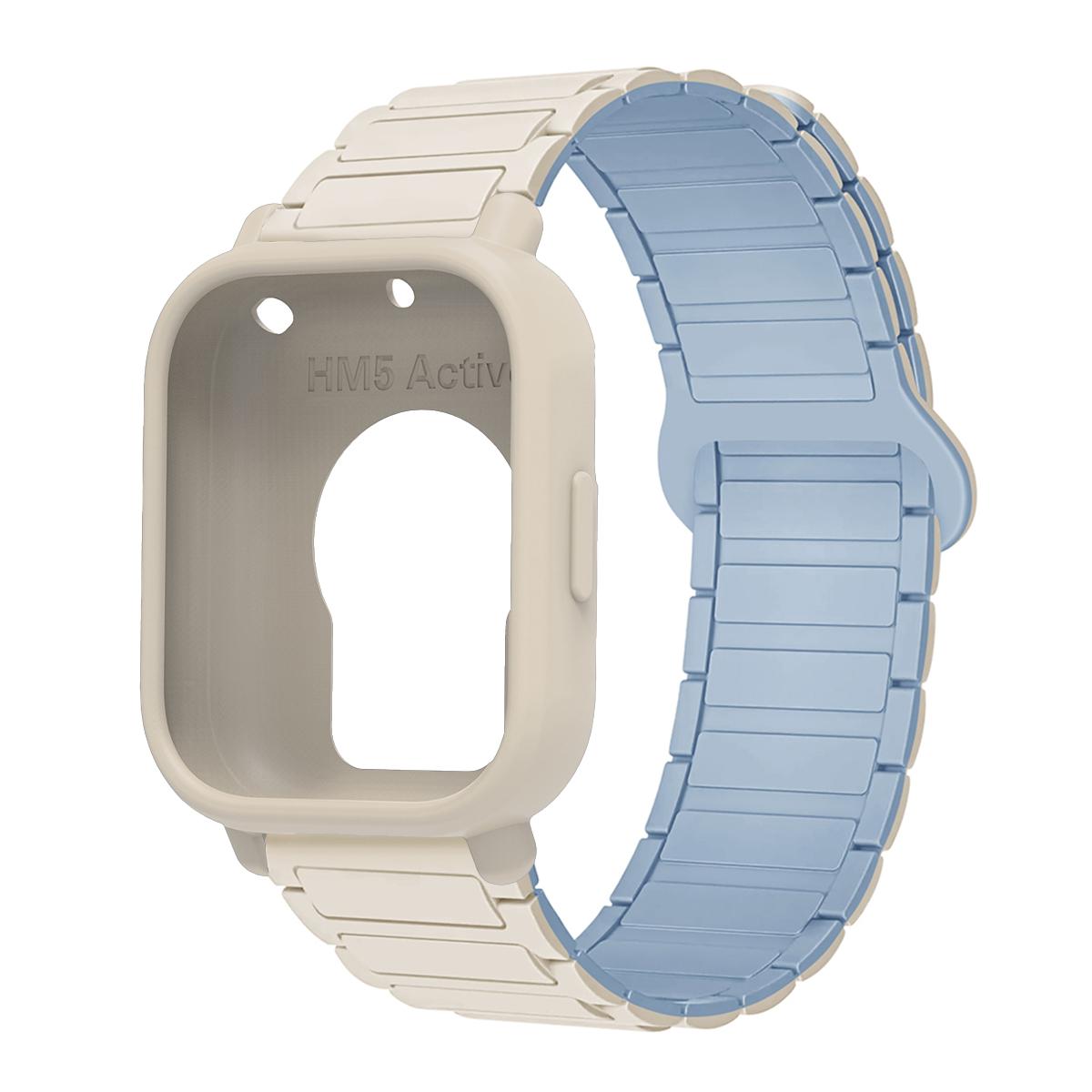 

Захисний чохол+силіконовий ремінець для Xiaomi Redmi Watch 5 active/5 Lite Повний захист екрану ТПУ М який чохол та магнітний спортивний ремінець Redmi Watch 5 Active