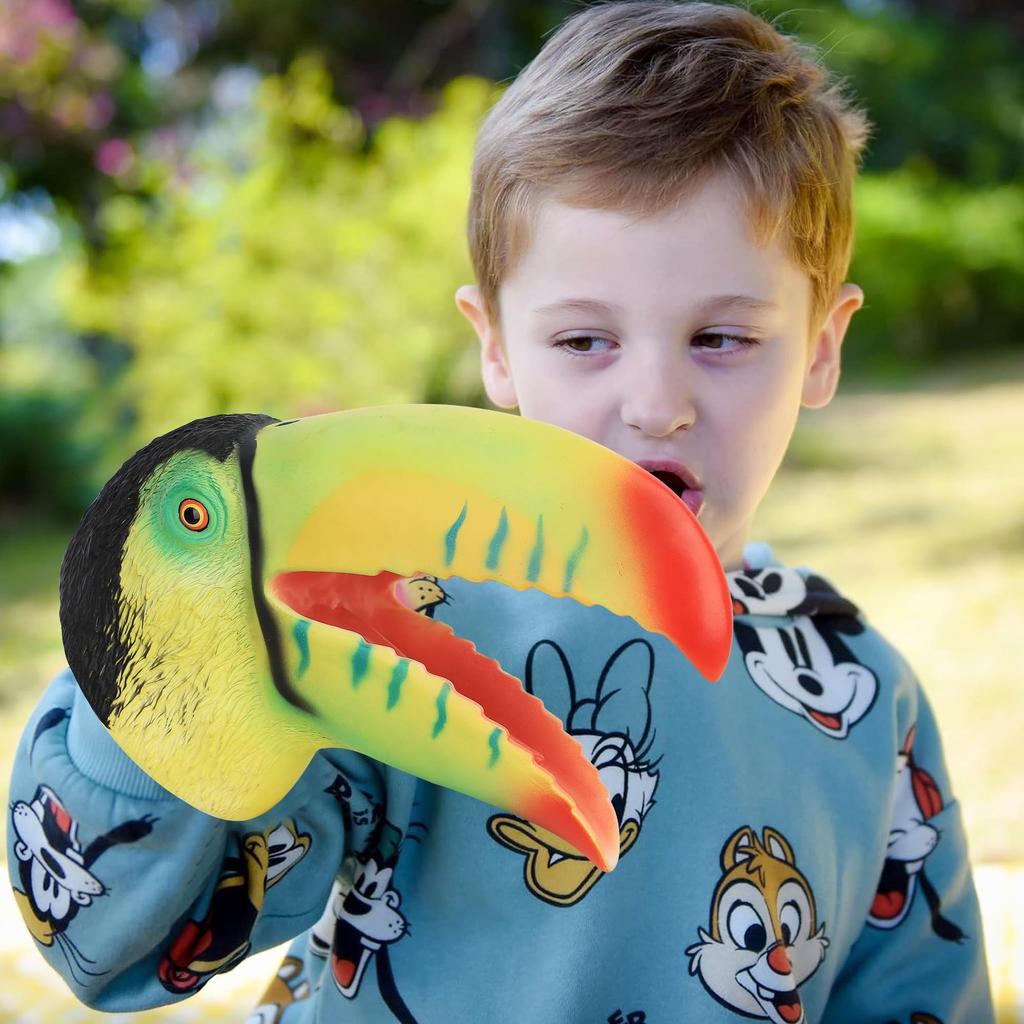 BirdParrot Plush Puppet with Moving Mouth, Animal Gloves, Cosplay, Hand Puppet, Educational Model, Halloween, Christmas Prop, Fun Prank,