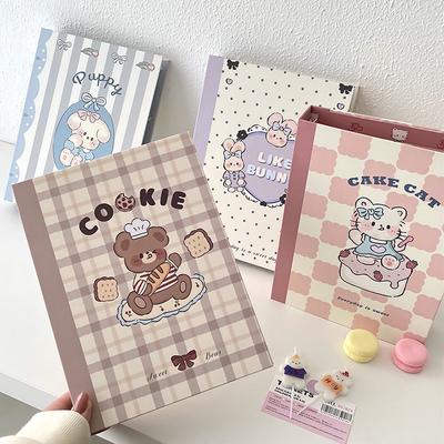 Classeur A5 Kawaii Biscuit Bear, album de cartes postales Kpop Idol, livre de collection avec couverture anti-poussière, organisateur de cartes postales DIY, couverture de journal