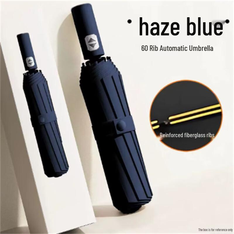 Automatic 60-Rib UV Protection Sun & Rain Umbrella