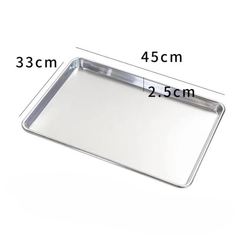 Rectangular Aluminum Alloy Baking Tray - Oven Sheet for Pizza Bread Cake & More Essential Bakeware for Home Pastry/Biscuit Roast