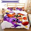 3pcs Smiling Critters1 Pattern Bedding Set Duvet Cover Set Includes Duvet Cover &pillowcases, Perfect All Season Bedroom Decoration & Gift