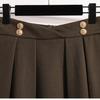Large Size Womens Winter Style Draped Versatile Wool Umbrella Skirt Mid-length A-line Skirt To Make You Look Slim and High-waisted Skirt for Women