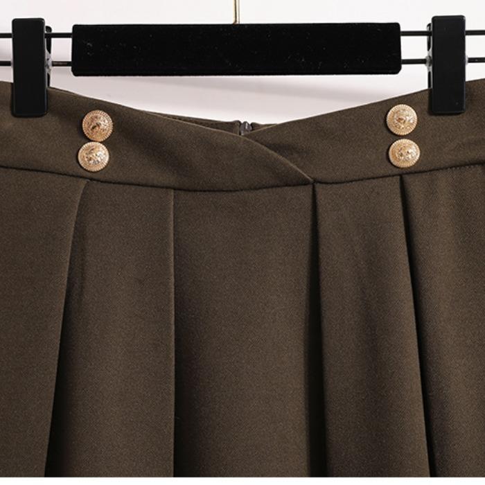 Large Size Womens Winter Style Draped Versatile Wool Umbrella Skirt Mid-length A-line Skirt To Make You Look Slim and High-waisted Skirt for Women