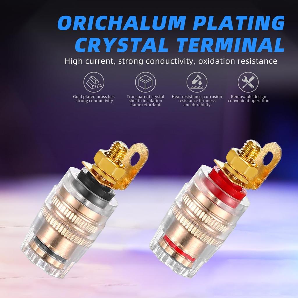 Banana Plug Connector Audio Jack Socket 4mm Binding Post For Amplifier Speaker Terminal Board Gold Plated Consumer ElectronicsGood product