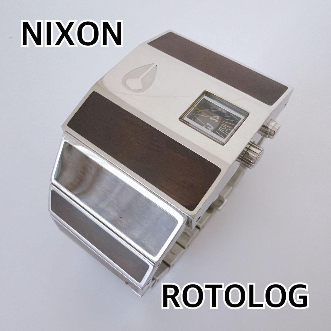 Used NIXON ROTOLOG watch woodgrain brown