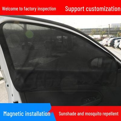 Magnetic Mesh Car Sun Shade: Retractable Blackout Curtain for Small Cars
