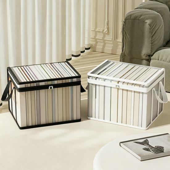 Clothes Storage Box, Durable Clear PVC Storage Bins, with Reinforced Handles Double Zipper Design, Large Capacity Moisture-Proof Organizer Bags