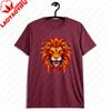 Vibrant Fire Lion Head Graphic Tshirt Retro Wild Animal Art African Lion Unisex Cotton Tee Unisex Crewneck Cotton Short Sleeve