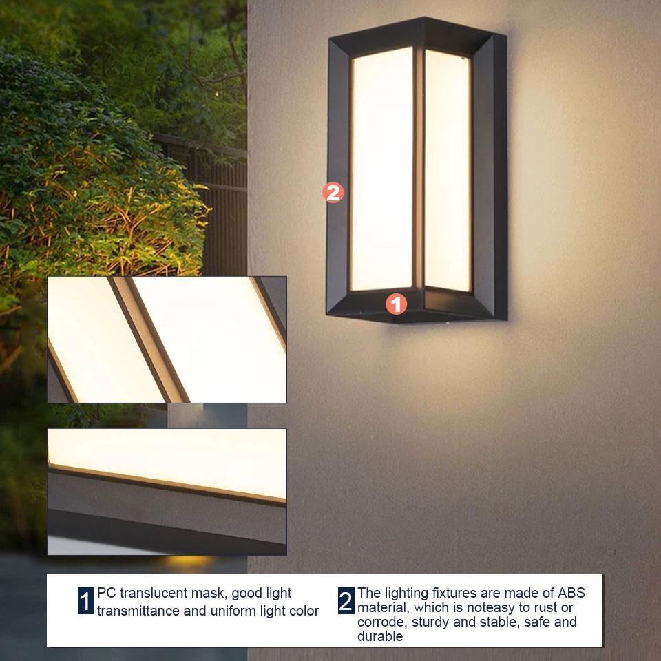 LED Wall Lamp  Indoor Outdoor 16W-30W AC85-265V ABS Waterproof Led Lights Modern Home Appliance For Home Living Room Porch