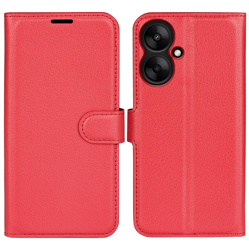 For Xiaomi Redmi 13C 5G/Redmi 13R 5G Case Leather Phone Cover Litchi Texture