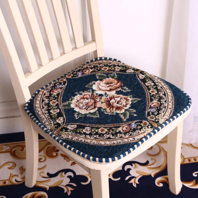 Подушки на стул в традиционном китайском стиле подушка для домашнего офиса удобная обеденная подушка толстая теплая морская подушка 4543cm синий 980₽