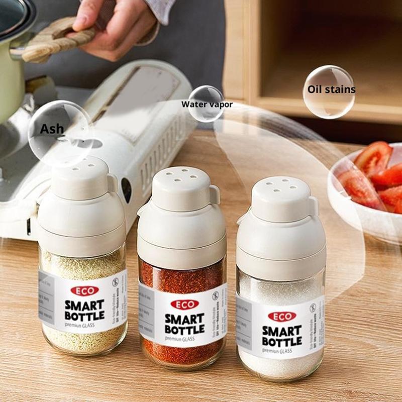 250Ml Quantitative Seasoning Shaker Multi - Function Salt/Sugar Dispenser Dust - Proof Kitchen Spice Jar Multi - Opening