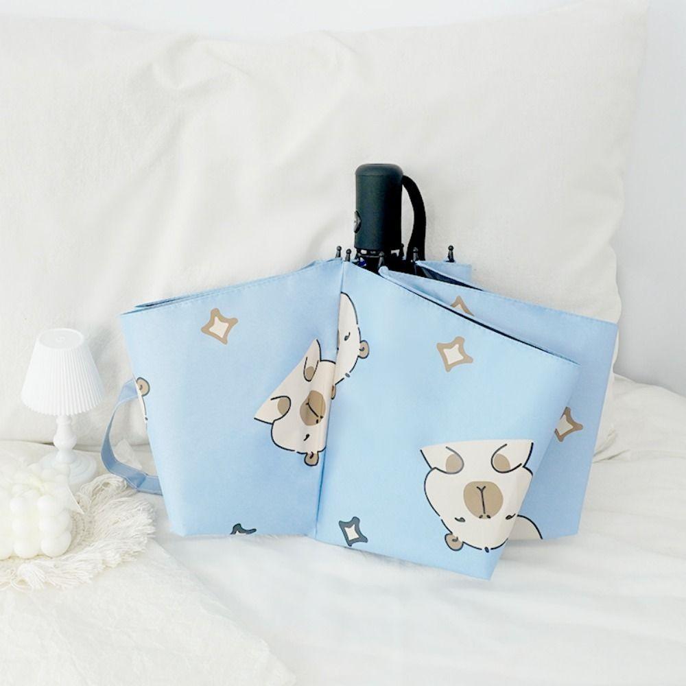 Lightweight Dual-use Folding Umbrella Capybara Automatic Sun Umbrella Automatic Umbrella Couple