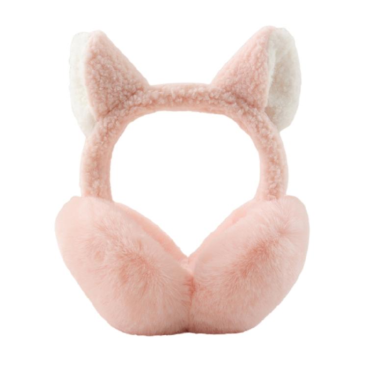 Adult Teens Foldable Animal Ear Shape Plush Ear Warmer Winter Windproof Earmuff