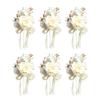 Premium Artificial Flower Wedding Corsage Pair For Bride Grooms Bridesmaids Matching Accessories Western Ceremony